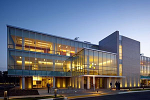 An exterior shot of the UC Davis Student Health and Wellness Center